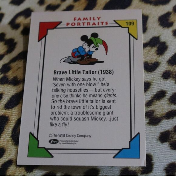 FP Brave Little Tailor #109 Disney Card - Picture 2 of 2